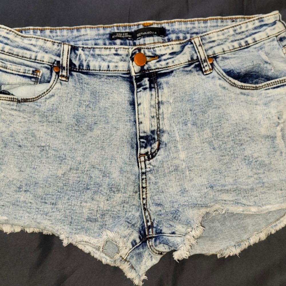 High rise boyfriend short
